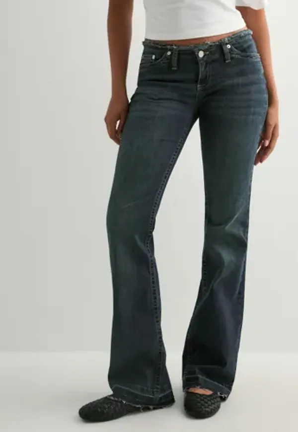 Nelly - Blå - No Waist Bootcut Jeans