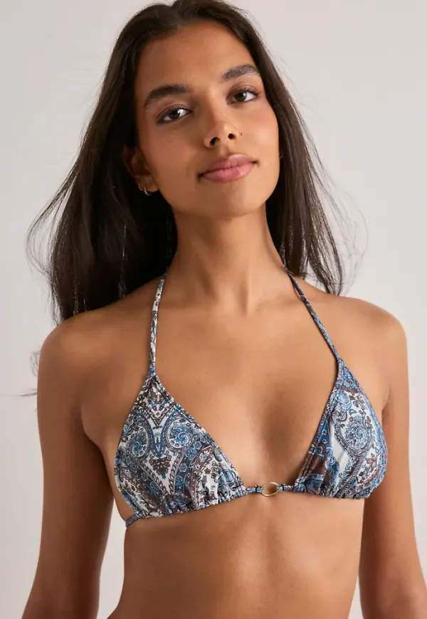 Nelly - Blå - Ring Decor Bikini Triangle