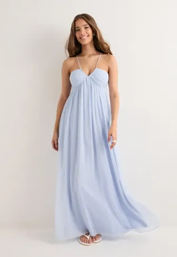 Nelly - Blå - Ruched Detail Dress