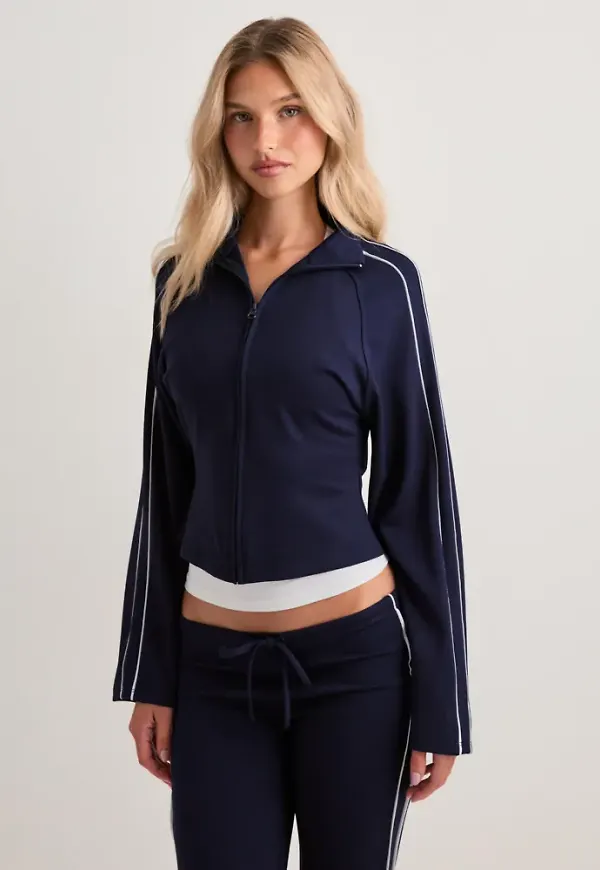 Nelly - Blå - Track Zip Jacket