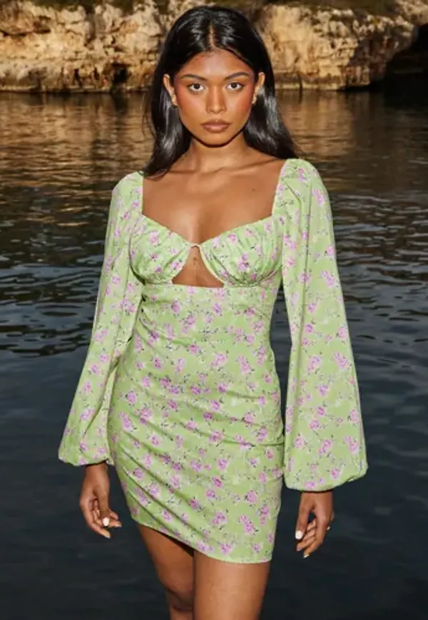 Nelly - Blommig - Corset Moment Dress