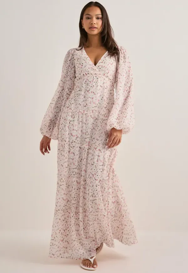 Nelly - Blommig - Maxi Frill Dress