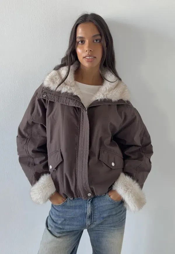 Nelly - Brun - Bomber Parka Jacket