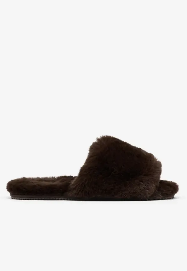 Nelly - Brun - Cosy Faux Fur Slipper
