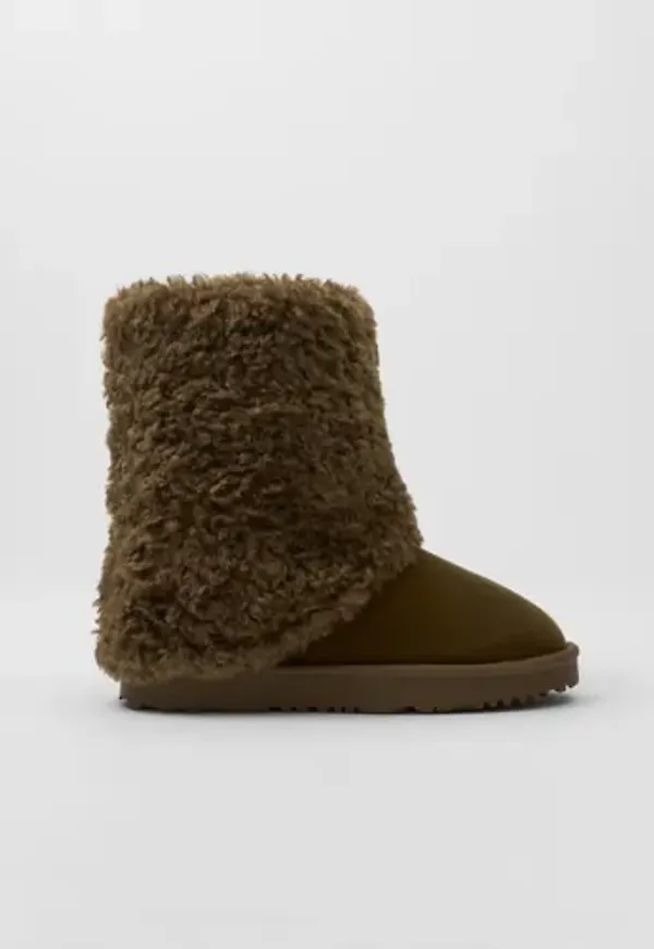 Nelly - Brun - Curly Fluffy Boot