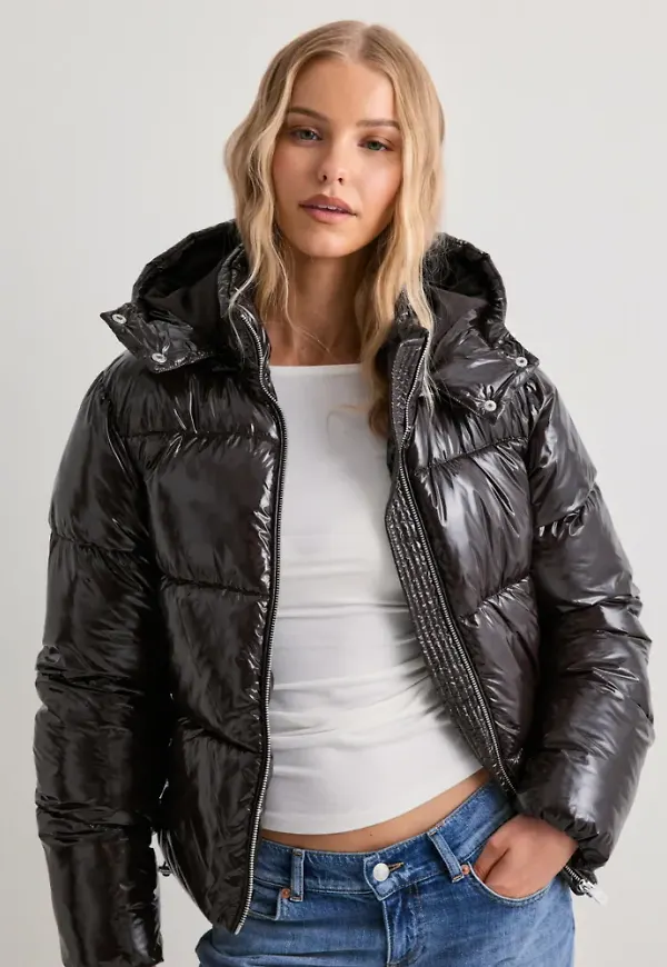 Nelly - Brun - Everyday Shiny Puffer Jacket