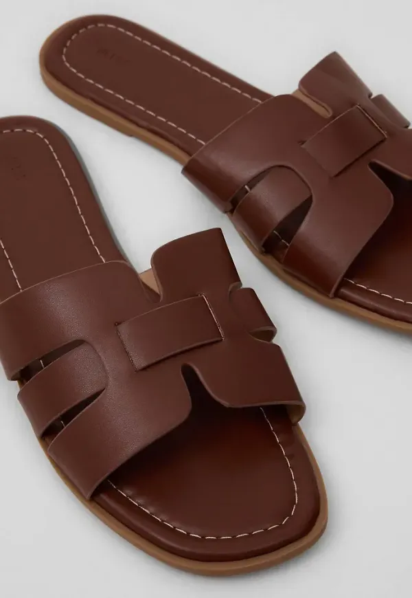 Nelly - Brun - Flat Sandal