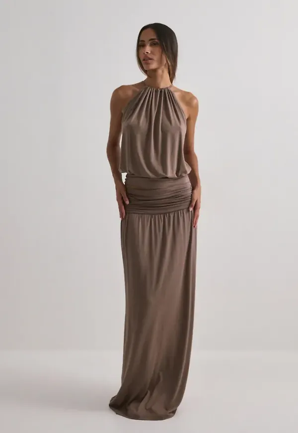Nelly - Brun - Low Waist Flowy Maxi Skirt