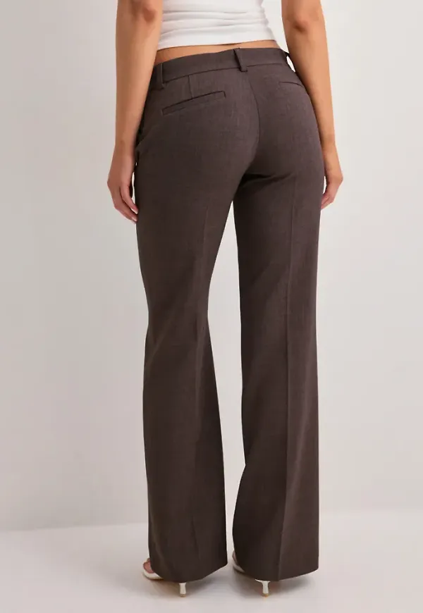 Nelly - Brun - Low Waist Loose Flare Pants