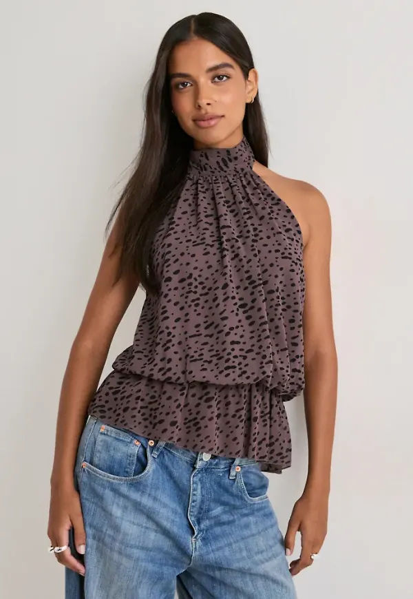 Nelly - Brun - Puffy Frill Top
