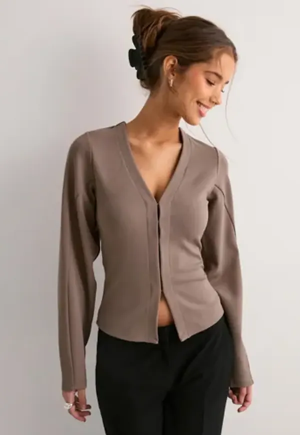 Nelly - Brun - Waist Focus Cardigan