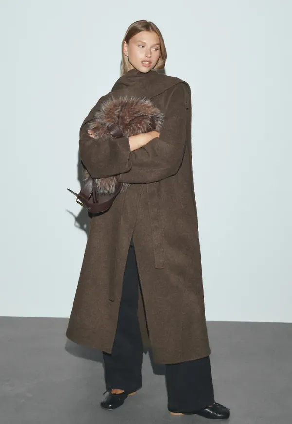 Nelly - Brun - Wool Blend Coat