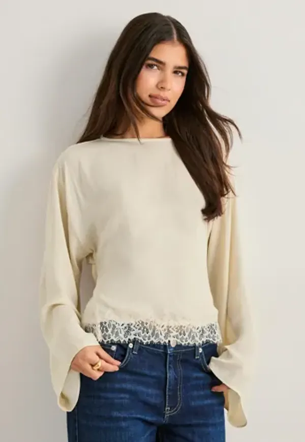 Nelly - Champagne - Sassy Lace Blouse