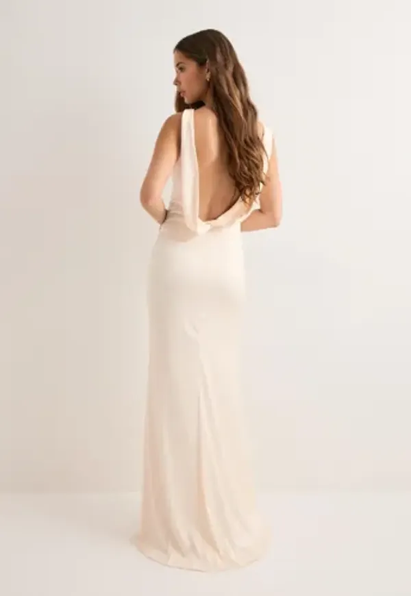 Nelly - Champagne - Stunner Satin Dress