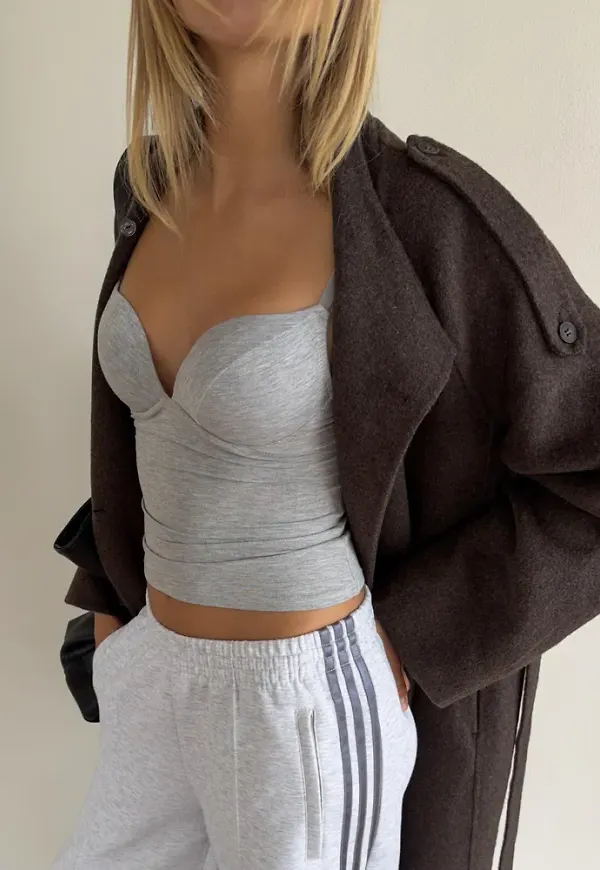Nelly - Grå - Perfect Bra Top