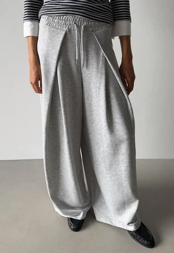 Nelly - Grå - Pleated Joggers