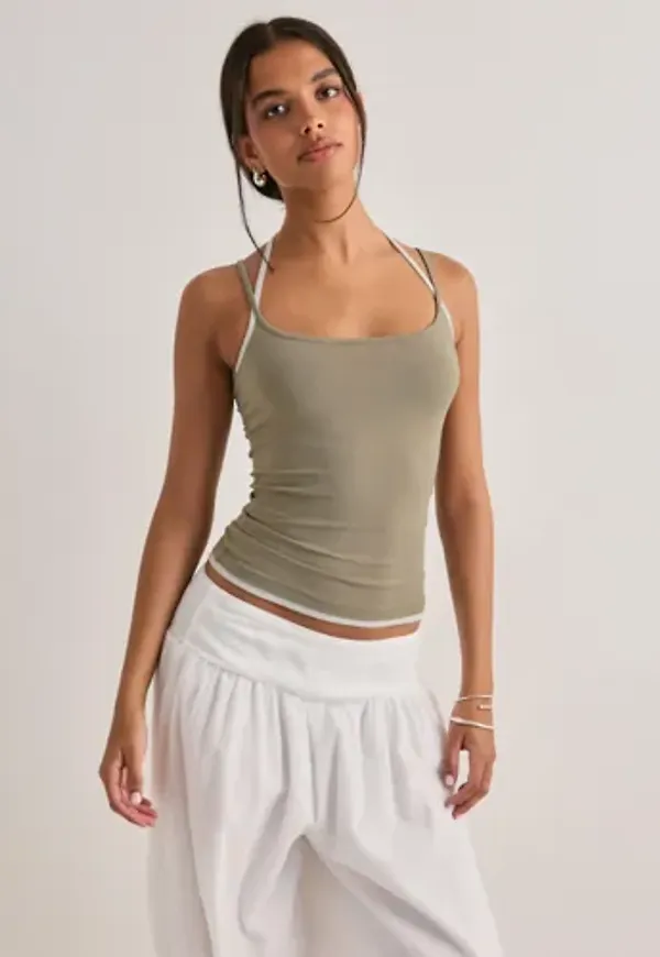Nelly - Grön - Contrast Layer Singlet
