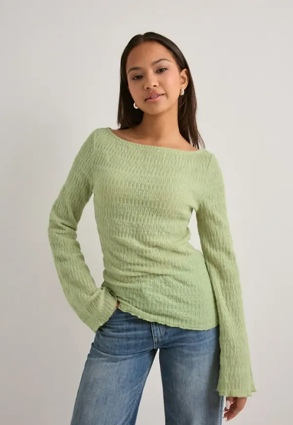 Nelly - Grön - Elegant Structure Ls Top