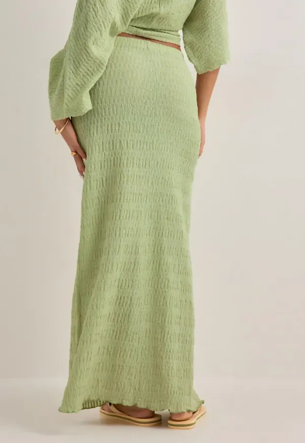Nelly - Grön - Elegant Structure Maxi Skirt