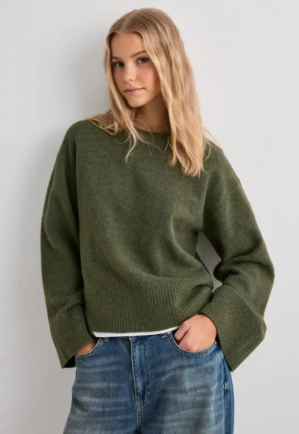 Nelly - Grön - Perfect Knit Sweater