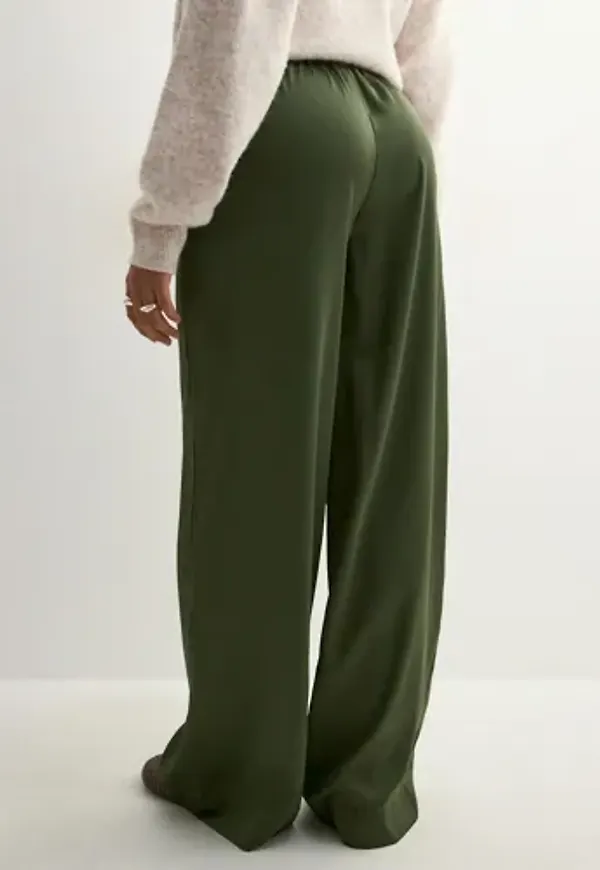 Nelly - Grön - Pull On Satin Pants