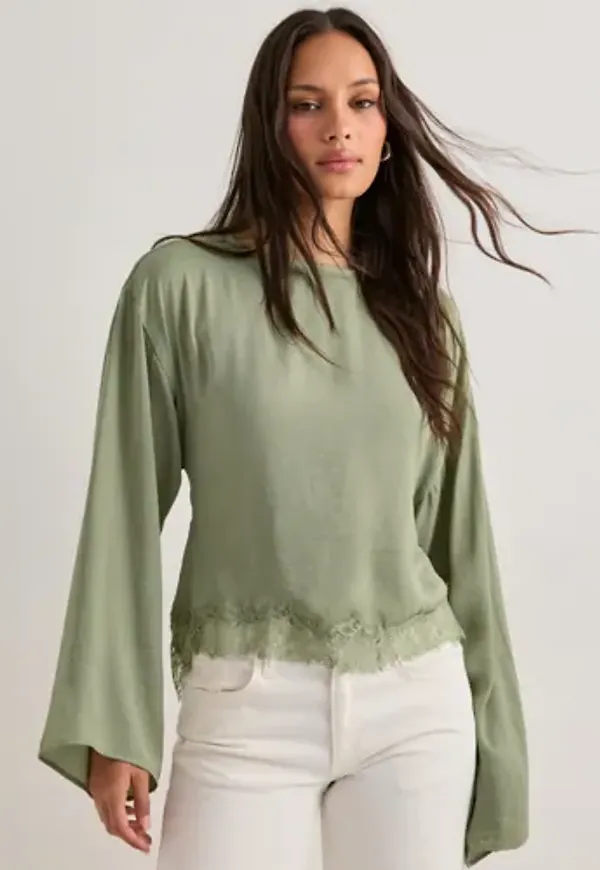 Nelly - Grön - Sassy Lace Blouse