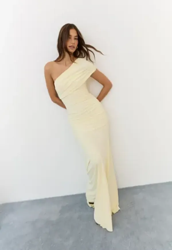 Nelly - Gul - Asymmetric Long Dress