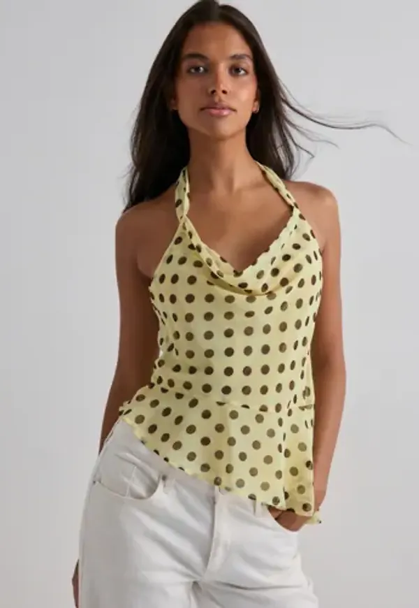 Nelly - Gul - Flawless Halter Neck Top