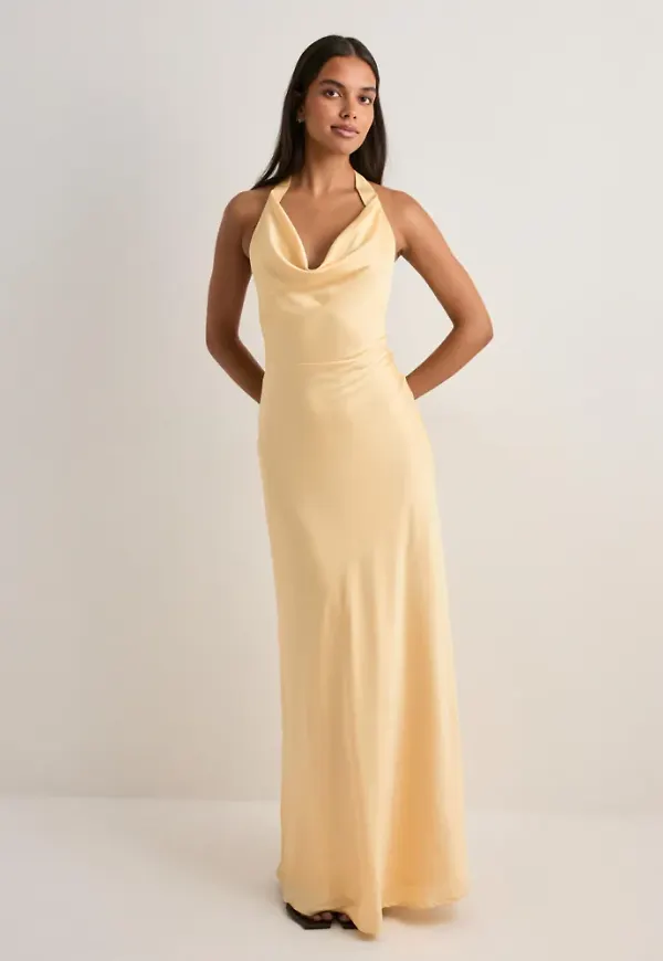 Nelly - Gul - Halter Bow Dress