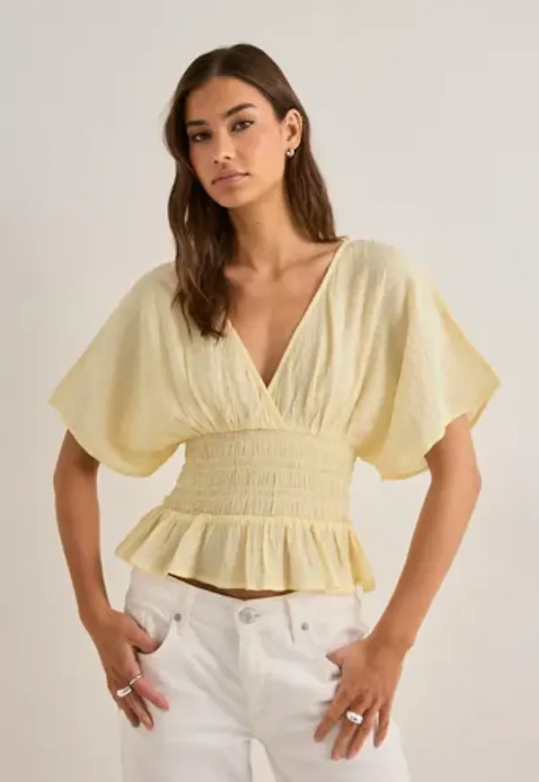 Nelly - Gul - Spring Smock Blouse