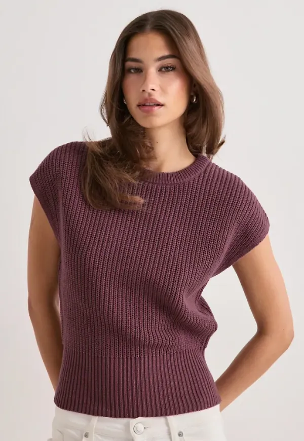 Nelly - Lila - Chunky knit top