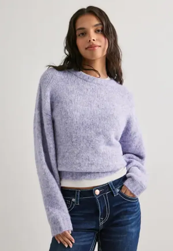 Nelly - Lila - Fuzzy Knit Sweater