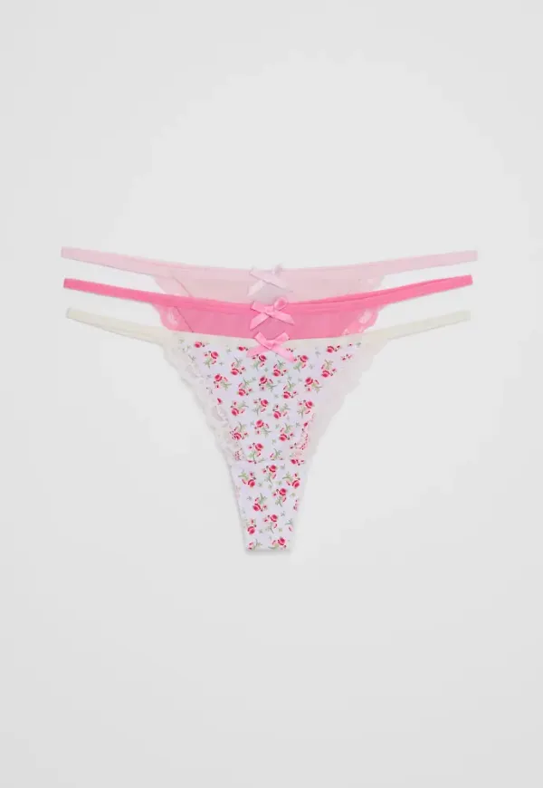 Nelly - Multi/Mönstrad - Adore Me Thong 3-Pack