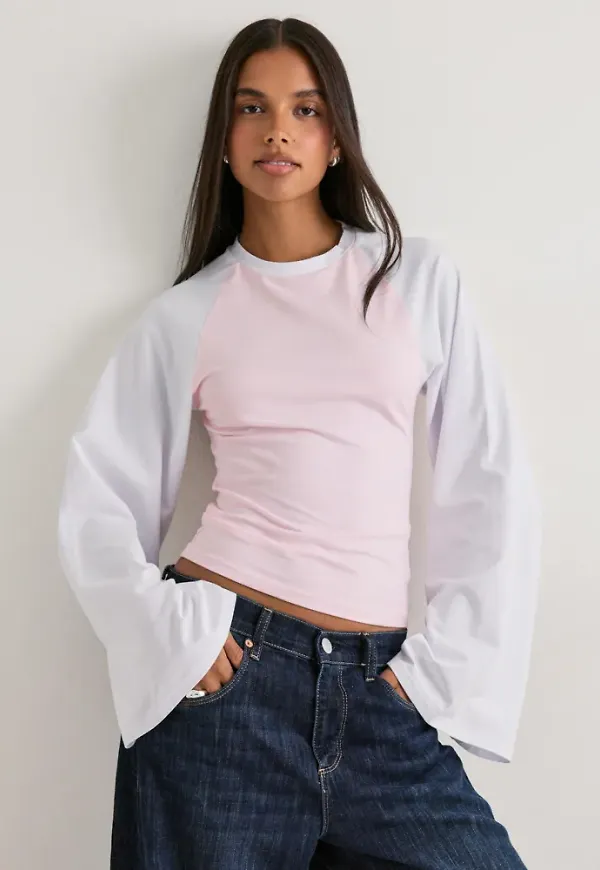 Nelly - Multi/Mönstrad - Wide Sleeve Raglan Top