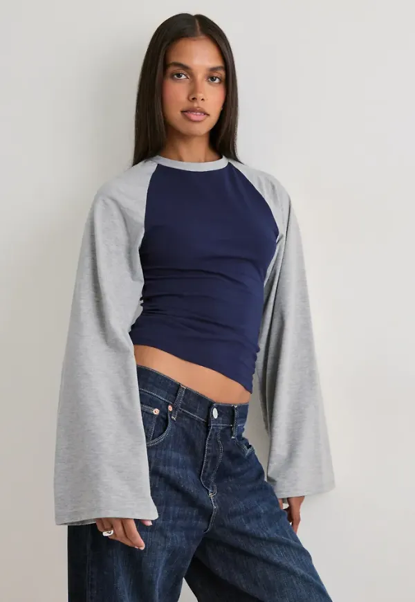 Nelly - Multi/Mönstrad - Wide Sleeve Raglan Top