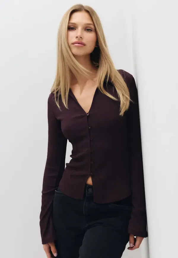 Nelly - Röd - Amazing Button Shirt Top