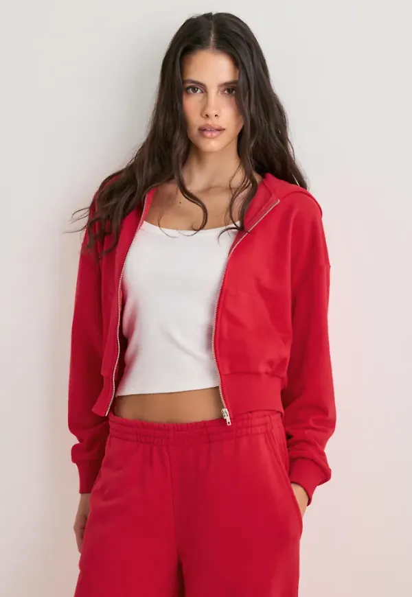 Nelly - Röd - Perfect zip hoodie