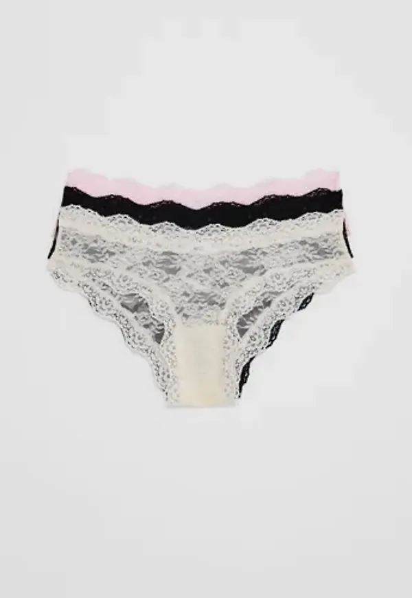 Nelly - Rosa - Cheeky Lace Brazilian 3-Pack