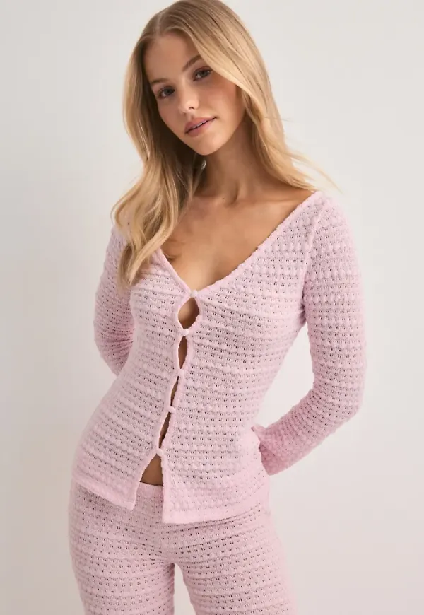 Nelly - Rosa - Crochet LS Cardigan