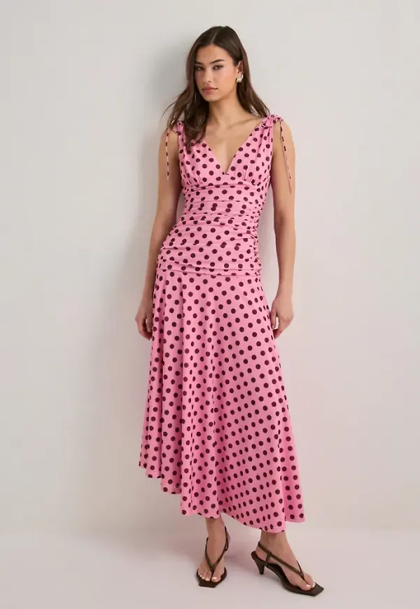 Nelly - Rosa - Cute Midi Flounce Dress