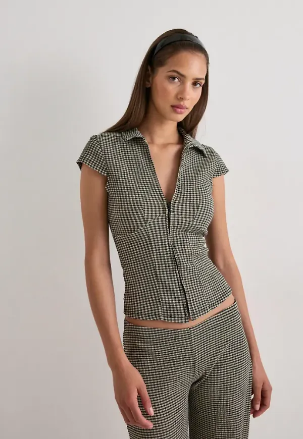 Nelly - Rutigt/Randigt - Checkered Shirt Top