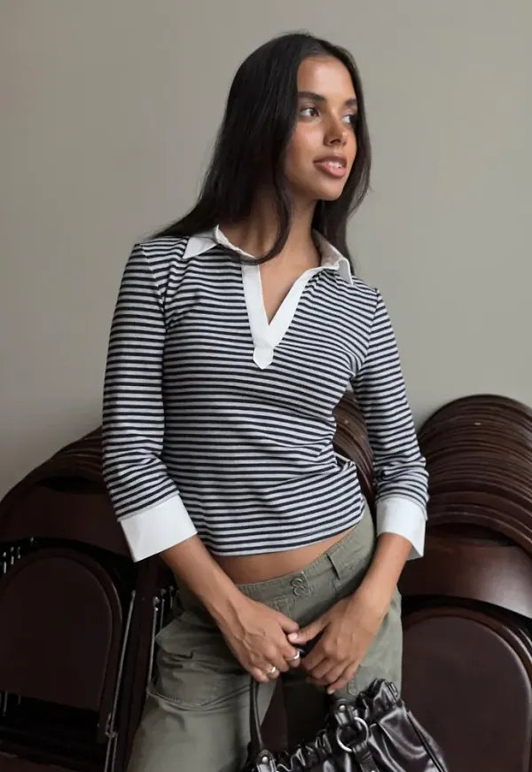 Nelly - Rutigt/Randigt - Double Look Shirt Top