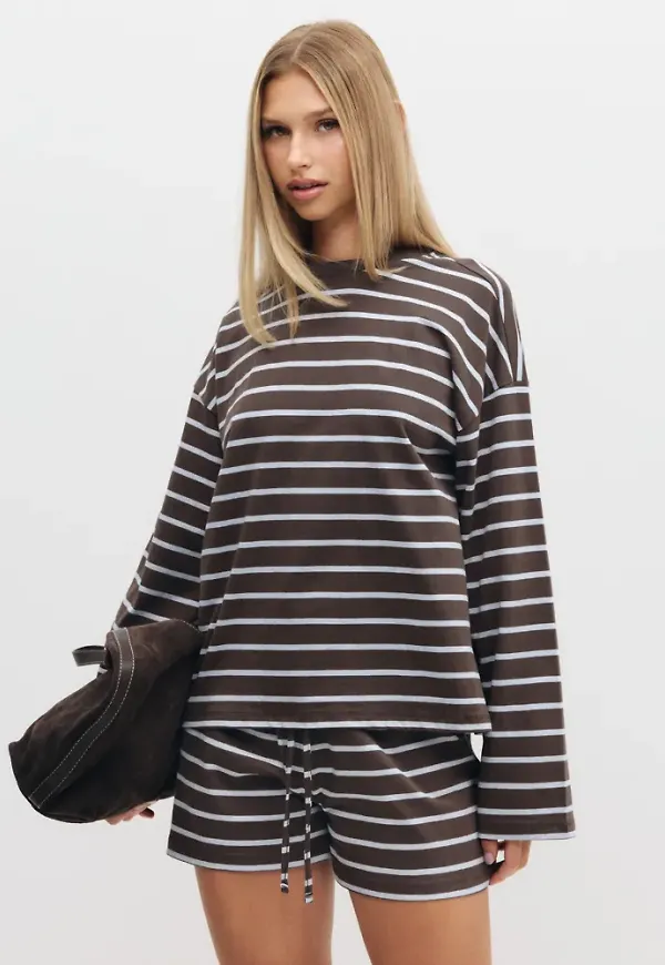 Nelly - Rutigt/Randigt - Lounge Stripe LS Top