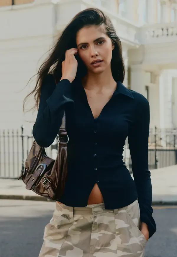 Nelly - Svart - Amazing Button Shirt Top