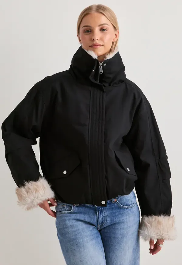 Nelly - Svart - Bomber Parka Jacket