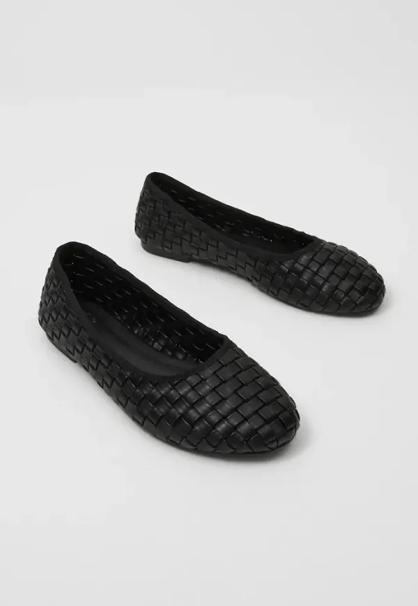 Nelly - Svart - Braided Ballerina