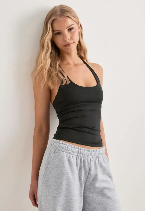 Nelly - Svart - Double Layer Racer Back Tank