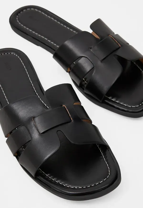 Nelly - Svart - Flat Sandal