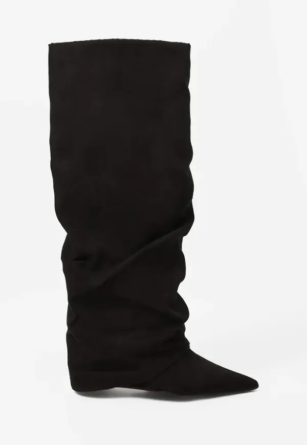 Nelly - Svart - Folded Shaft Boot