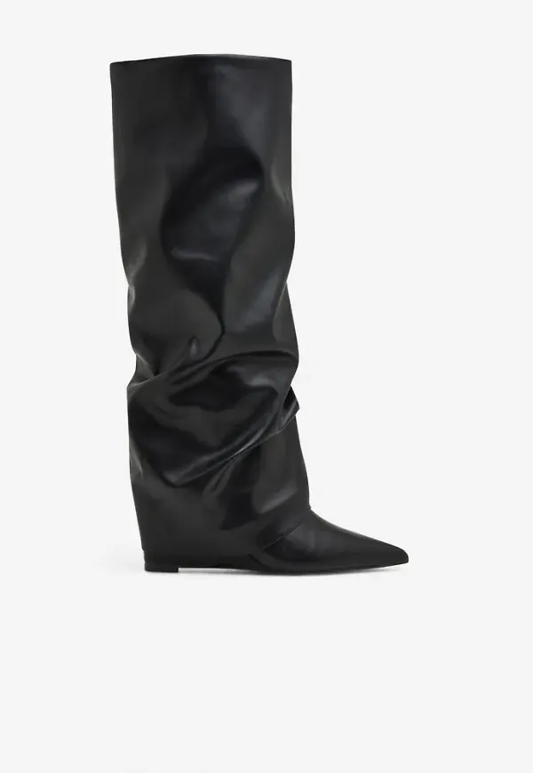 Nelly - Svart - Folded Shaft Noir Boot